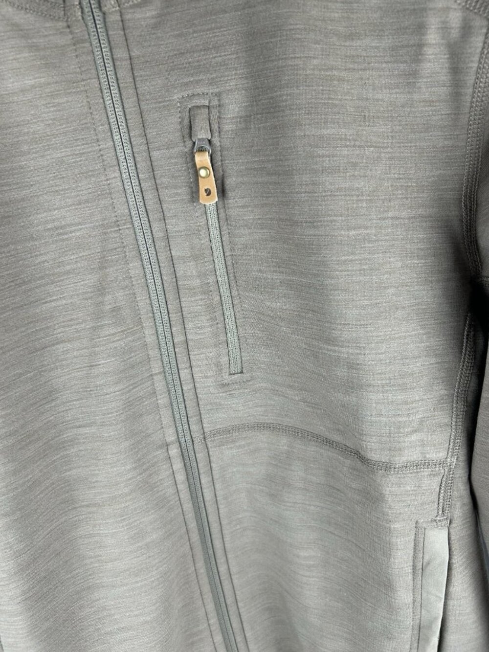 FJallraven Men Sz S Keb Fleece Hoodie Suede Brown Water Wind Resistant NWT $210 - Picture 5 of 10